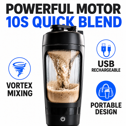 Performance Pro Electric Shaker For Gym (Made With Tritan), 7000 RPM, IPX7 Waterproof, Portable Mixer Cup With STORAGE BOX, Mixer Electric Protein Shaker Bottle (BLACK) ,650 Ml