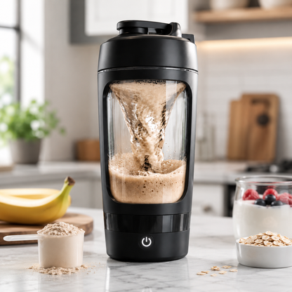 Performance Pro Electric Shaker For Gym (Made With Tritan), 7000 RPM, IPX7 Waterproof, Portable Mixer Cup With STORAGE BOX, Mixer Electric Protein Shaker Bottle (BLACK) ,650 Ml