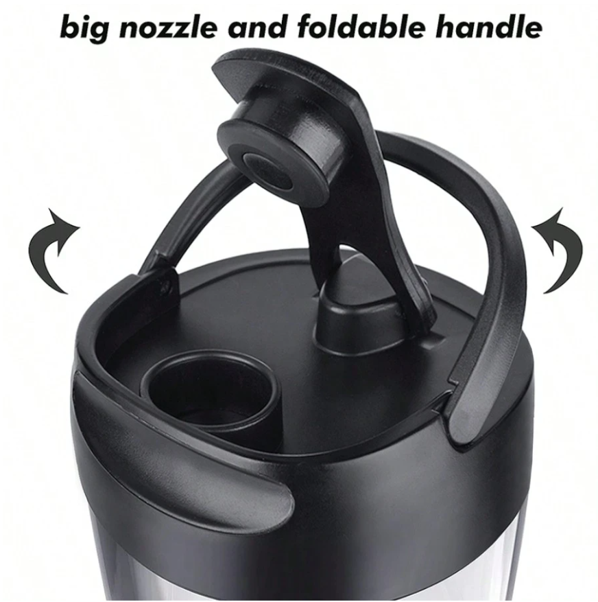 Performance Pro Electric Shaker For Gym (Made With Tritan), 7000 RPM, IPX7 Waterproof, Portable Mixer Cup With STORAGE BOX, Mixer Electric Protein Shaker Bottle (BLACK) ,650 Ml