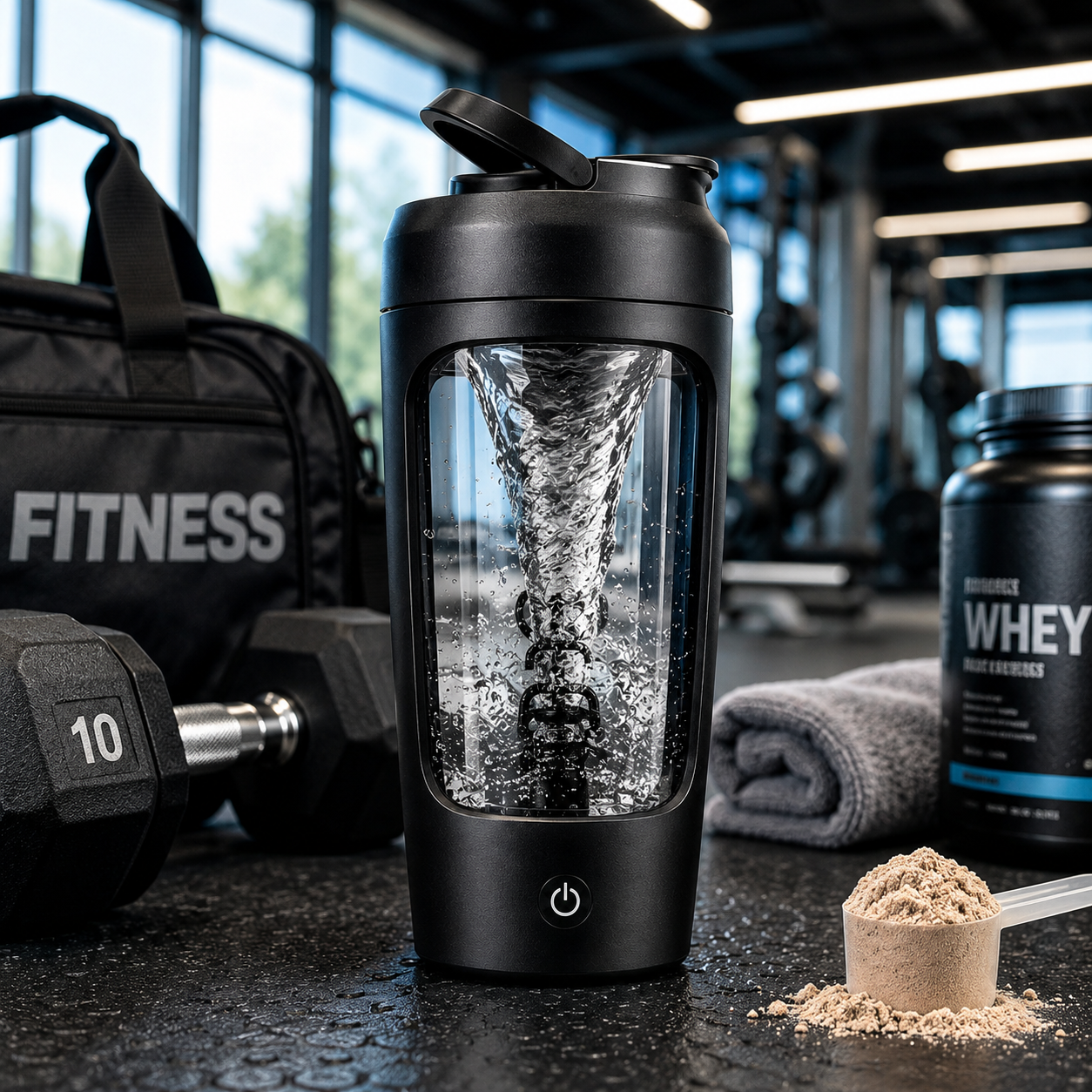 Performance Pro Electric Shaker For Gym (Made With Tritan), 7000 RPM, IPX7 Waterproof, Portable Mixer Cup With STORAGE BOX, Mixer Electric Protein Shaker Bottle (BLACK) ,650 Ml