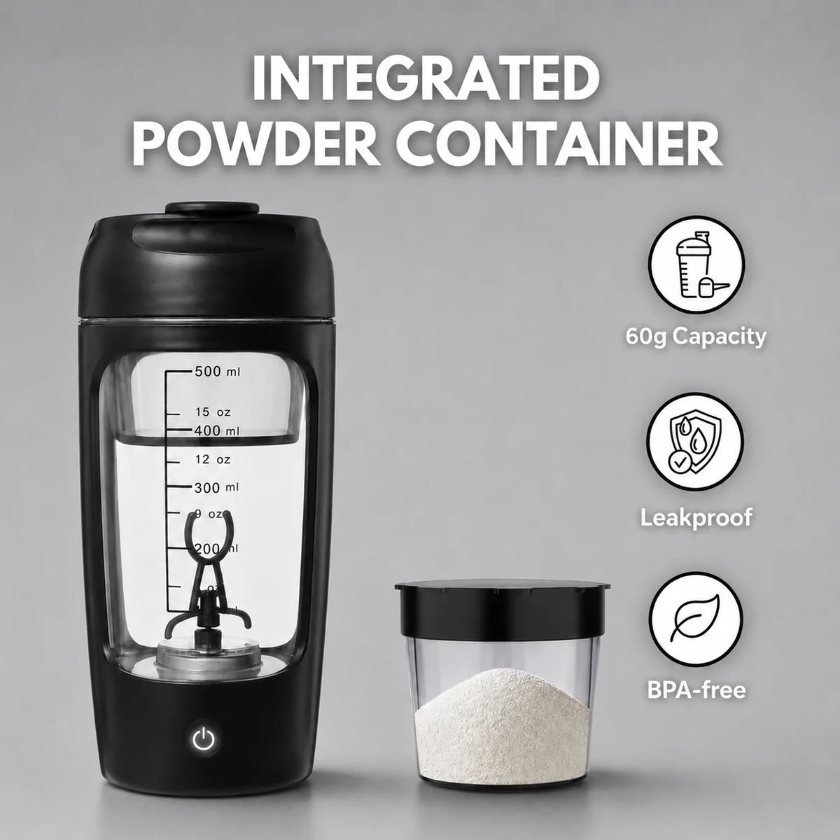 VortexSip Automatic Protein Shaker Bottle